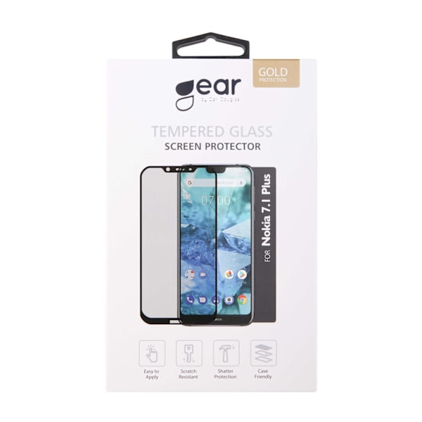 GEAR Karkaistu lasi 2.5D Nokia 7.1 Plus Transparent