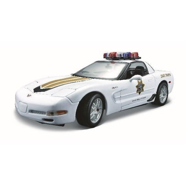 Maisto 2001 Chevy Corvette Z06 Police 1:18 white