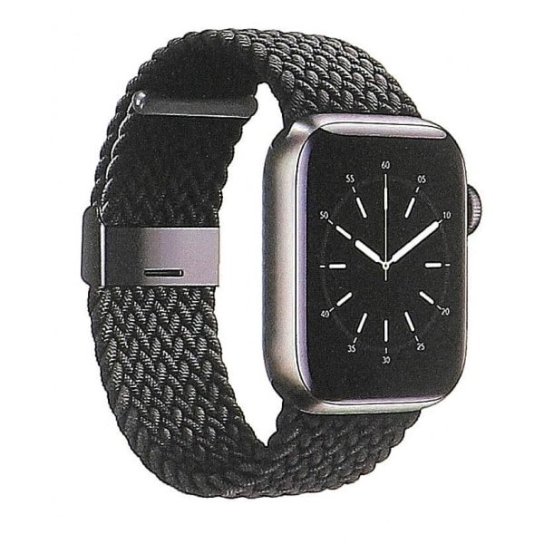 GEAR Watcharmbånd Flettet SORT Apple Watch 42/44/45mm