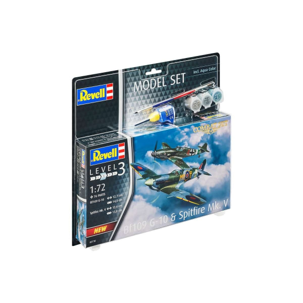 Revell 1:72 Model Set Combat Set Bf109G-10 & Spitfire Mk