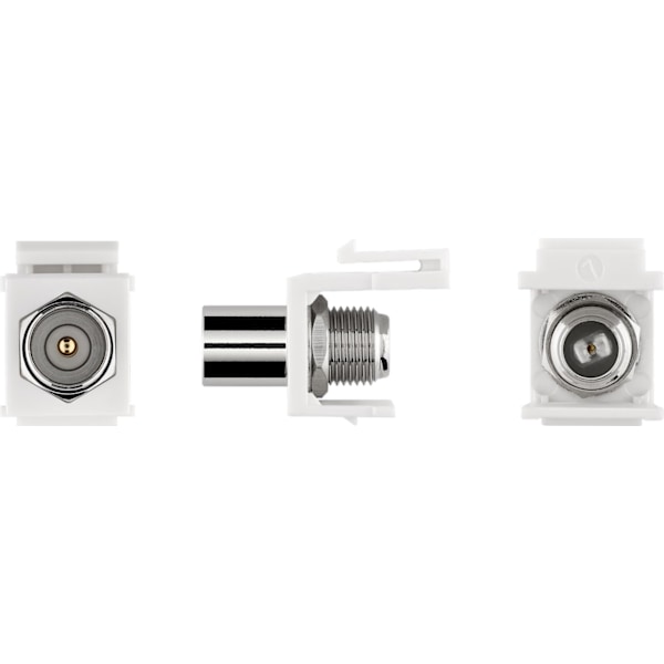 Goobay Keystone-modul, SAT/antenn IEC / koaxialplugg > F uttag 90 °