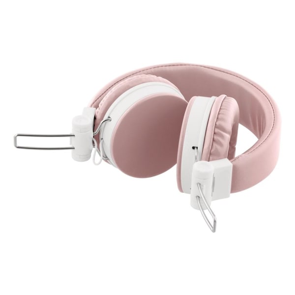 STREETZ headphones with microphone, foldable, 3.5 mm connection, Rosa