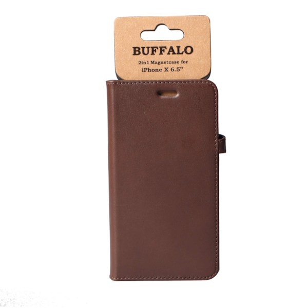 BUFFALO Wallet Læder iPhone XS Max Brun Brun