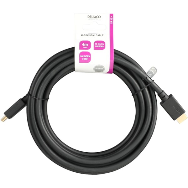DELTACO ULTRA High Speed HDMI-cable, 48Gbps, 4m, black