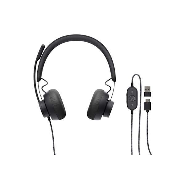 Logitech Zone Wired UC Headset Headband USB Type-C Musta