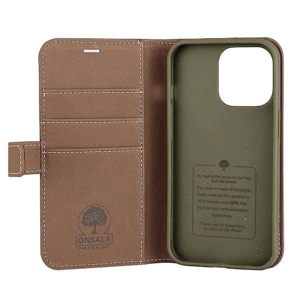 Onsala Mobilfodral Eco Brun - iPhone 13 Pro Brun