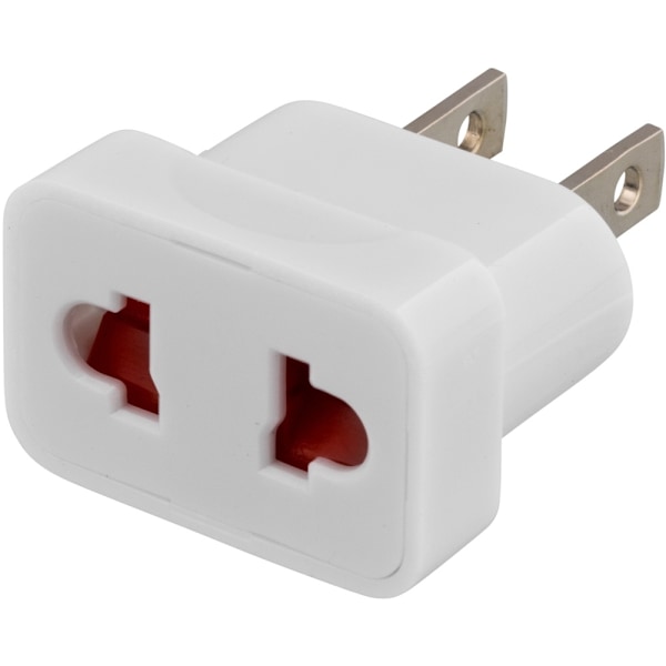 Deltaco reseadapter, EU till US, ojordad, 110-250V, 10A, vit (GT-400)