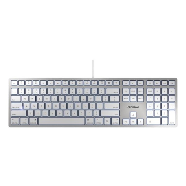 Cherry KC 6000 SLIM FOR MAC, Silver, Nordic layout