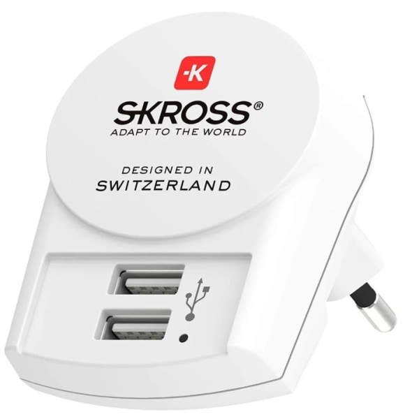 SCROSS Euro USB Oplader - 2xType A - BULK