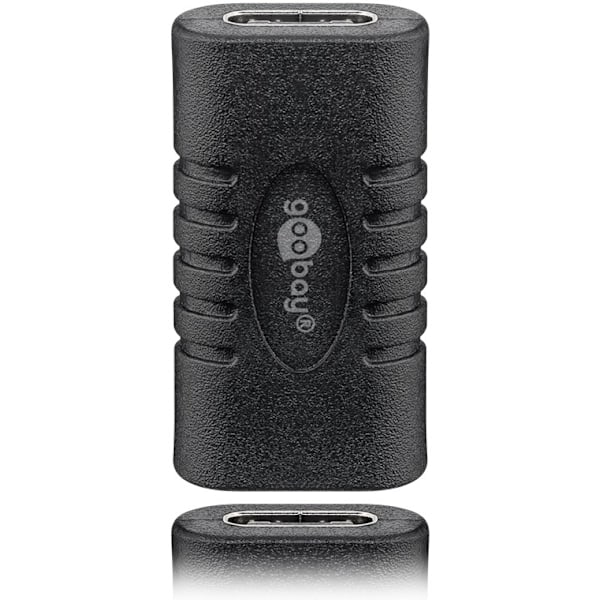 Goobay Adapter USB-C™ till USB-C™, svart USB-C™ uttag > USB-C™ uttag