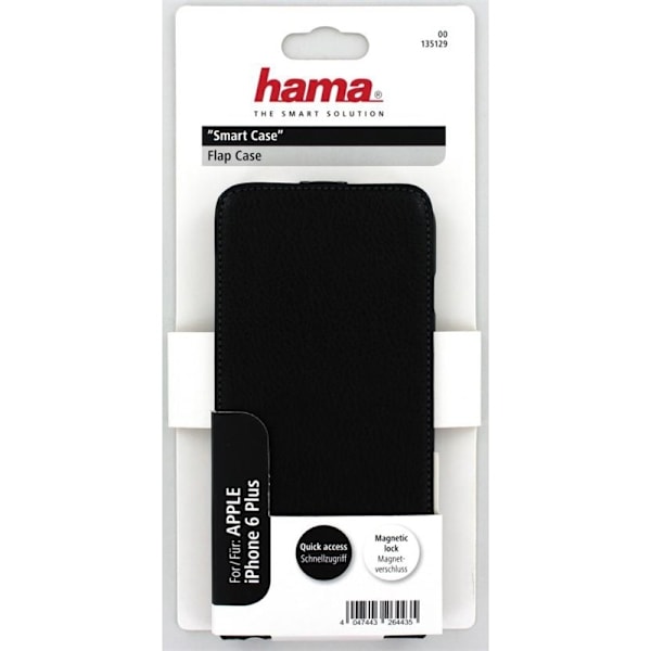 HAMA Mobiltaske iPhone 6/6s PLUS Flip-Front Sort Læder Svart