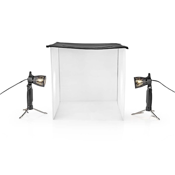 Nedis Foto Studio Kit | 400 lm | Vikbar | Bakgrunder ingår | Resväska ingår | Svart