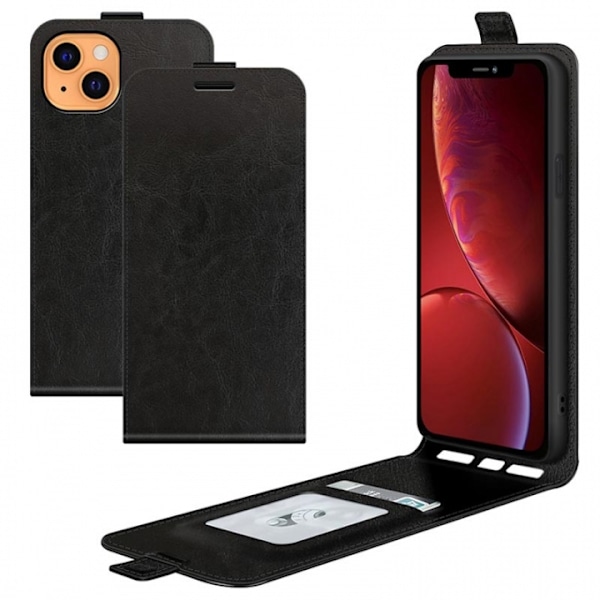 Flipfodral i PU-läder för iPhone 13 Pro Max, Svart Svart
