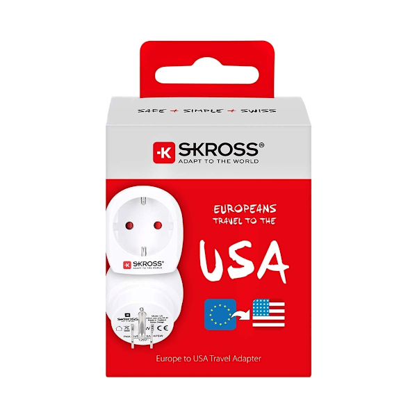 SKROSS Rejseadapter Europe-til-USA Jordet