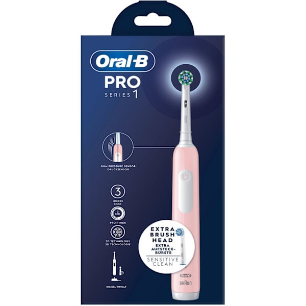Oral B Eltandborste Pro1 Pink + Extra Refill