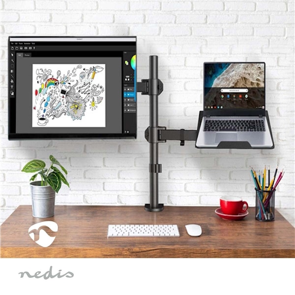 Nedis Monitorin Pöytäteline | Notebook | 1 näyttö | 15 - 32 " | 75x75 / 100x100 | Interaktiivinen