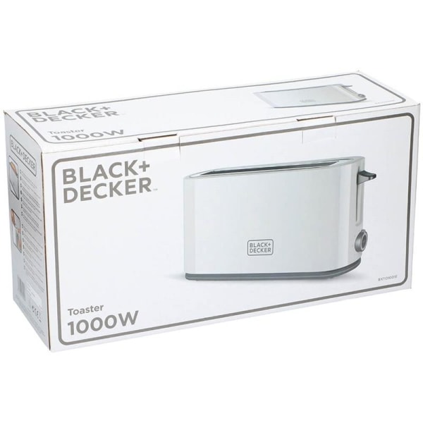 BLACK+DECKER Brødrister 1000W Hvid