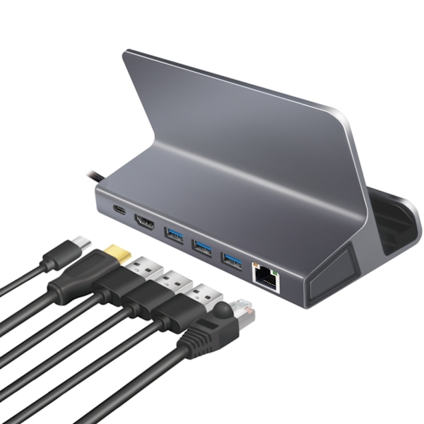 LogiLink USB-C-dockningsstation 6-i-1 iPad/Steam Deck m.m