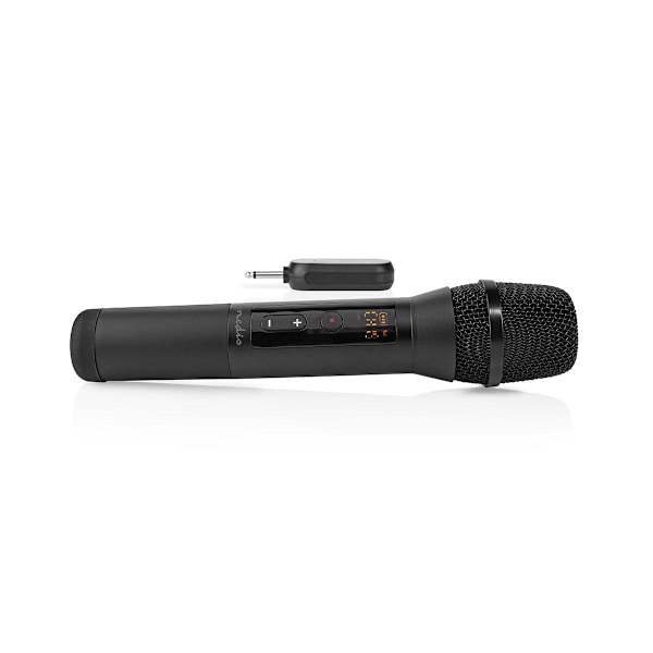 Nedis Trådlöst Mikrofon Set | 20 Kanaler | 1 mikrofon | Kardioid | 70 Hz - 13 kHz | 1000 Ohm | -95 dB | Volymkontroll | Svart