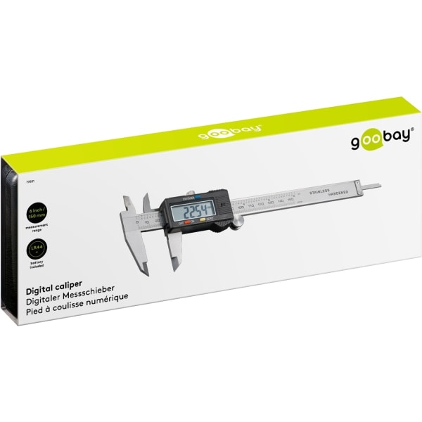 Goobay Digitalt skjutmått 150 mm / 6 tum för mätningar från 0 mm