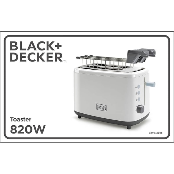 BLACK+DECKER Brödrost 2-Skivor Vit