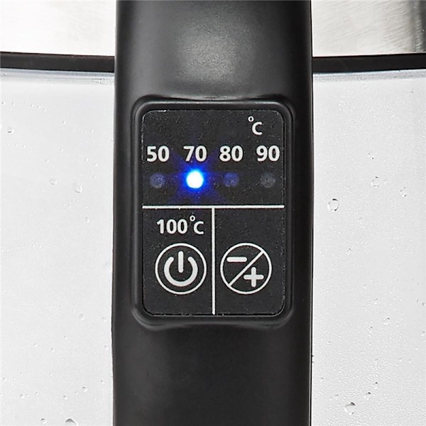 Nedis Elkedel | 1.7 l | Glas | Gennemsigtig | 60,70,80,90,100 °C | Temperaturindikator | Drejelig 360 grader | Skjult varmeelement | Strix®-controller