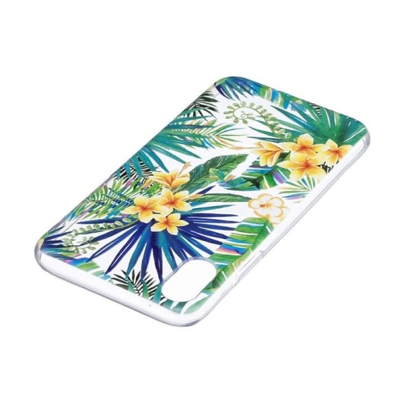 Blødt TPU cover til iPhone X/XS, Plants Transparent