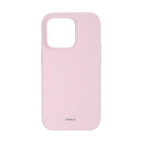 ONSALA Suojakuori Silikooni Chalk Pink - iPhone 14 Pro Rosa