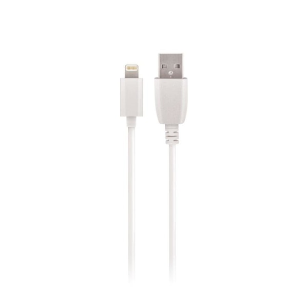 Setty Biloplader USB-stik med Lightning-kabel 1m, 2,4A, Hvid
