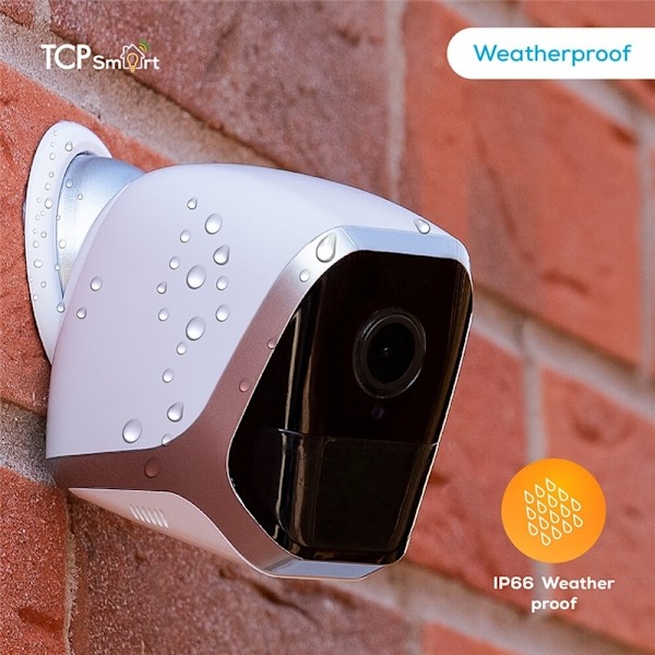TCP SMART WIFI Utomhuskamera 1080p 16Gb Vit