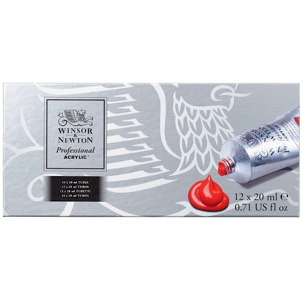 PROFESSIONAL ACRYLIC COLOUR Aloitussetti 12x20 ml