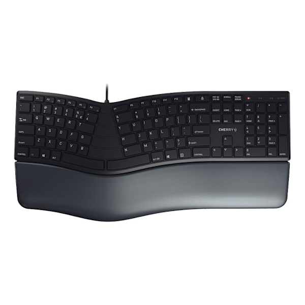 Cherry KC 4500 Ergo keyboard, ergonomic designed keyboard, black Sort
