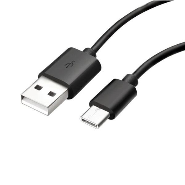USB-kabel, USB A han til Type C, 1 meter, Svart