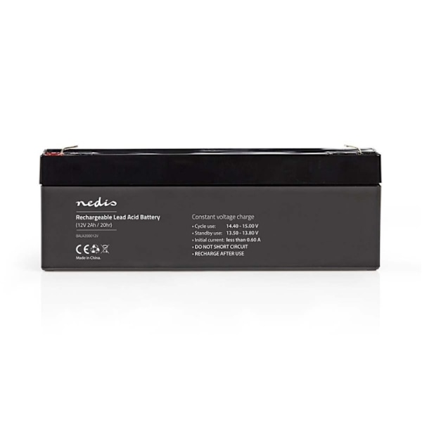 Nedis Uppladdningsbart blybatteri | Bly-syra | Uppladdningsbara | 12 V | 2000 mAh