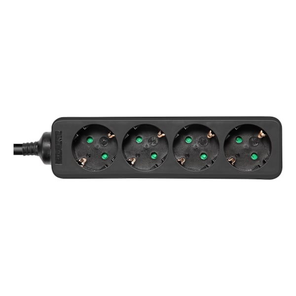 DELTACO outlet 4xCEE 7/3 1xCEE 7/7 1,5m black