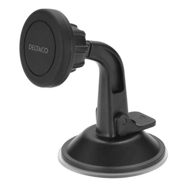 DELTACO magnetic car holder, suction mount, for mobile phone, black