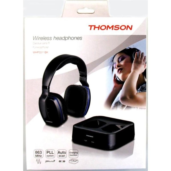THOMSON WHP3311 Over-Ear Wireless 100m Black Svart