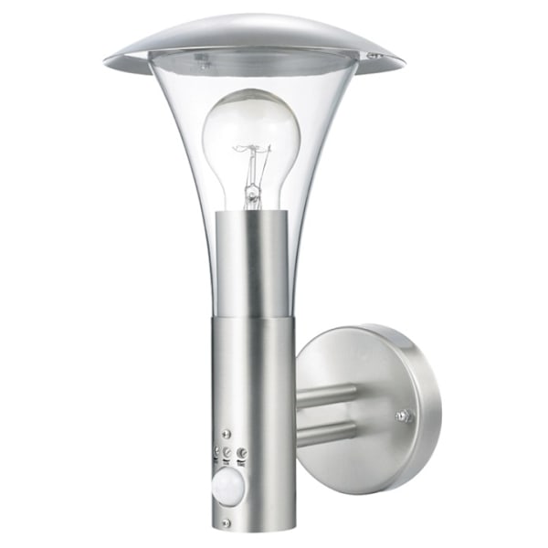 Ranex Utomhus Vägglampa 60 W Med Rörelsesensor Borstat Stål Silver