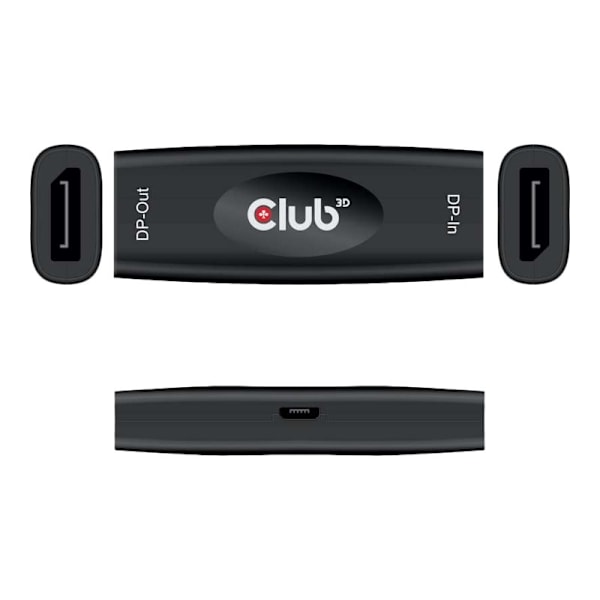 CLUB3D DP 1.4 4K120HZ HDR ACTIVE REPEATER F/F displayport Svart