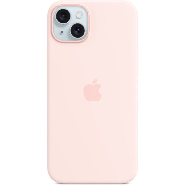 Apple iPhone 15 Plus silikonikuori MagSafella, vaaleanpunainen Rosa