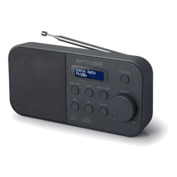 MUSE M-109 DB Radio Portable DAB+/FM, sort