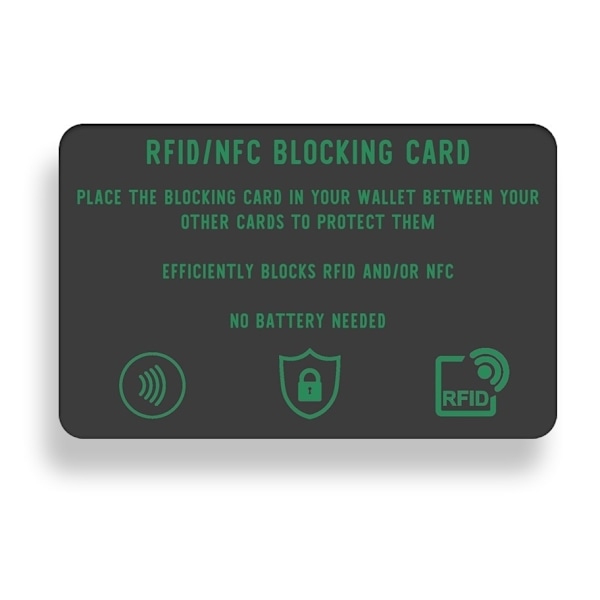 NORDIQZENZ RFID/NFC Blocking-kort, Skydd mot skimming!