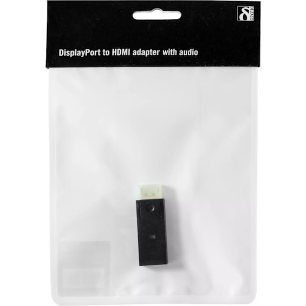 DELTACO DisplayPort til HDMI m lyd, Fuld HD i 60Hz, sort