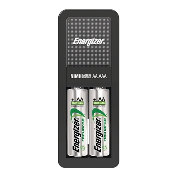 Energizer NiMH batterioplader AA / AAA | 1.2 V DC | 2x AA/LR6 | Euro | Energi fra batteritype: AA | Sort Sort