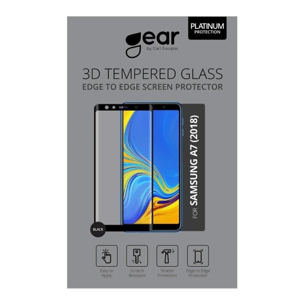 GEAR Glass Prot. 3D Samsung Galaxy A7 Reuna Reuna Musta Transparent