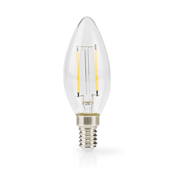 Nedis LED-lampe Pære E14 | Stearinlys | 2 W | 250 lm | 2700 K |