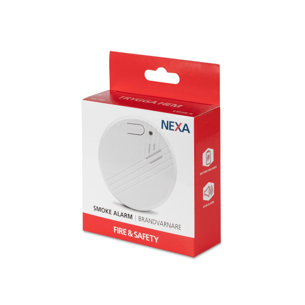 NEXA KD-134A Long-Life smoke detector, 10-year battery, 85db, wh