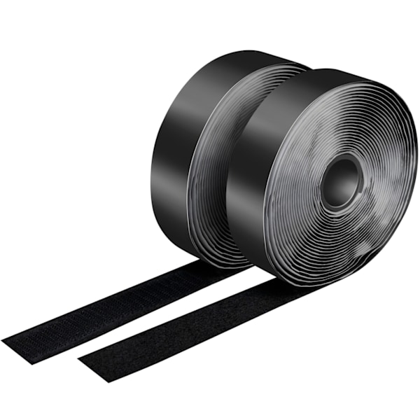 LogiLink Kardborreband dubbelsidig 25mm 5 meter Svart
