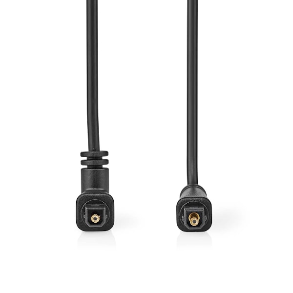 Nedis Optinen Audiokaapeli | TosLink uros | TosLink uros | Kierrettävä | 2.00 m | Pyöreä | PVC | Musta | Kirjekuori