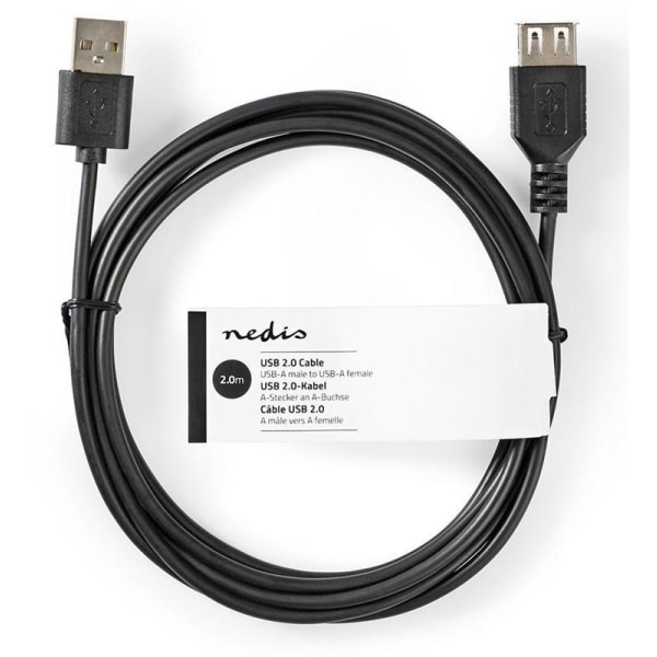 USB-kabel | USB 2.0 | USB-A Han | USB-A Hun | 5.5 W | 480 Mbps |
